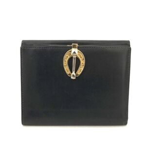 Gucci Black Leather Wallet with Gold Accent